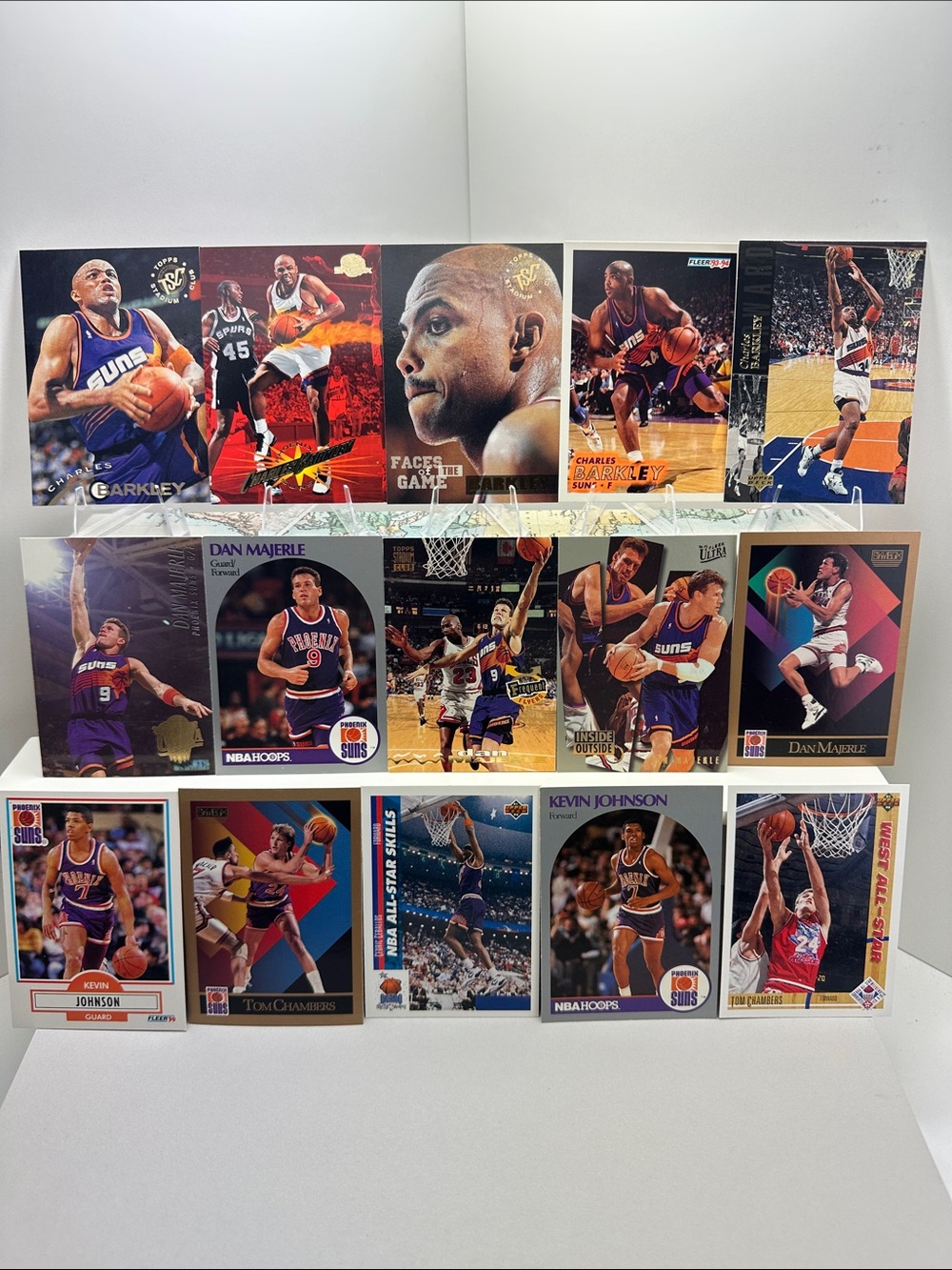 Charles Barkley w/ Suns teammates lot of 15 (Majerle, KJ, Chambers, Ceballos)